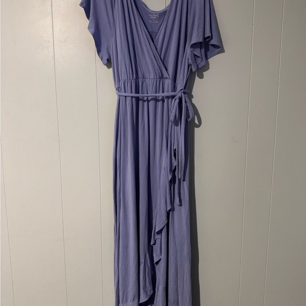 Light Blue Wrap Dress